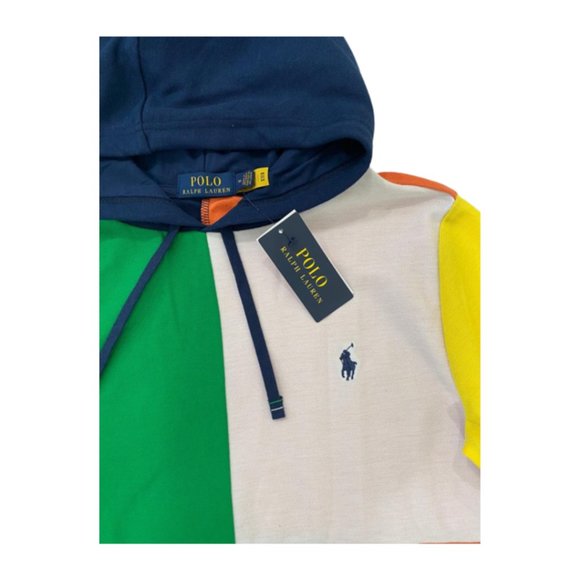 NWT Polo Ralph Lauren Colour-Block Embroidered Logo Hoodie Size Small - Picture 4 of 7